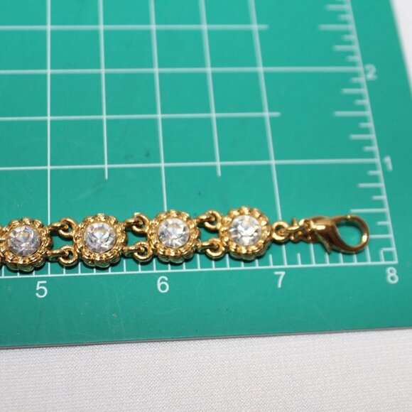 Vintage Joan Rivers Gold-Tone Crystal Bracelet - Picture 7 of 15